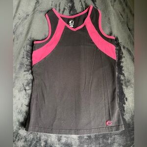 Black fitted workout top